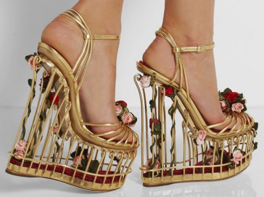 Dolce and Gabbana launch new unconventional leather-cage platforms heels
