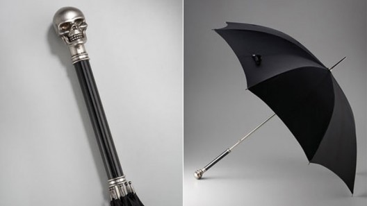 Alexander McQueen’s Silver Skull Folding Umbrella for Men