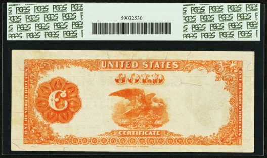 $500 1882 Gold Certificate May Bring $2 Million At FUN Currency Signature Auction