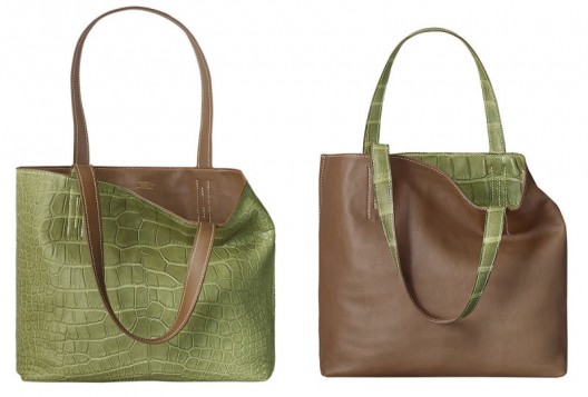 Hermès Double Sens Croco Chiffon Reversible Tote Is Up For $38,000