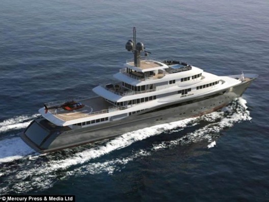 Perfect for a wolf of wall street  A luxury yacht that comes with its own helipad