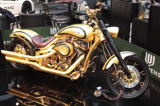 At $880,000 this gold plated and diamond encrusted Danish chopper is the most expensive motorcycle