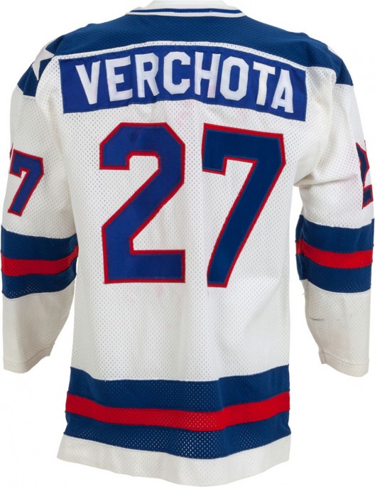 1980 Phil Verchota "The Miracle on Ice" Game Worn USA Olympic Hockey Jersey