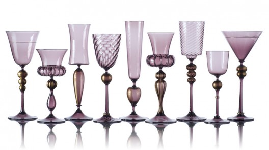 Hand-Blown Venetian-Inspired Goblets With 24k Gold Leaf Fit for Royalty