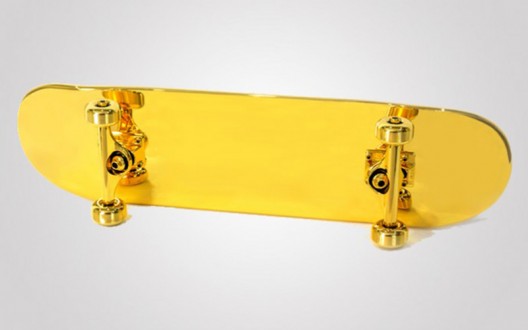 A New York company has launched a gold plated skateboard for $15,000