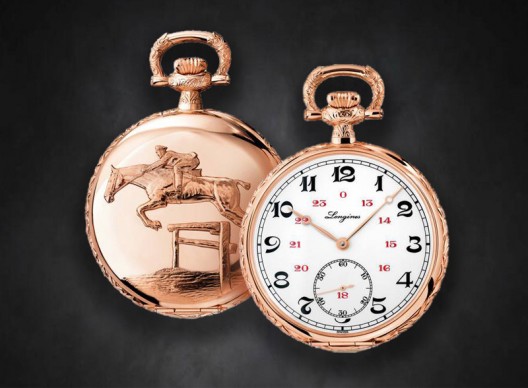 Longines Equestrian Lepine Pocket Watch In Rose Gold