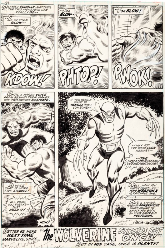 Original Art From Wolverine's First Appearance Will Set World Record