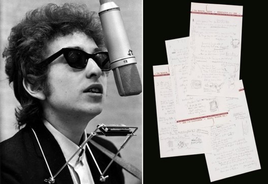 Bob Dylans Handwritten Manuscript Sold for Record $2 Million