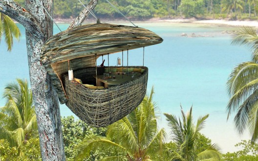 At the resort Soneva Kiri in Thailand you can dine on the top of the tree literally.