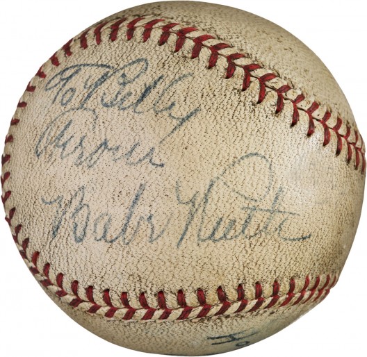1934 Babe Ruth Career Home Run #702 Baseball with Remarkable Provenance