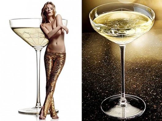 Champagne Glass Shaped Like Kate Moss Breast?