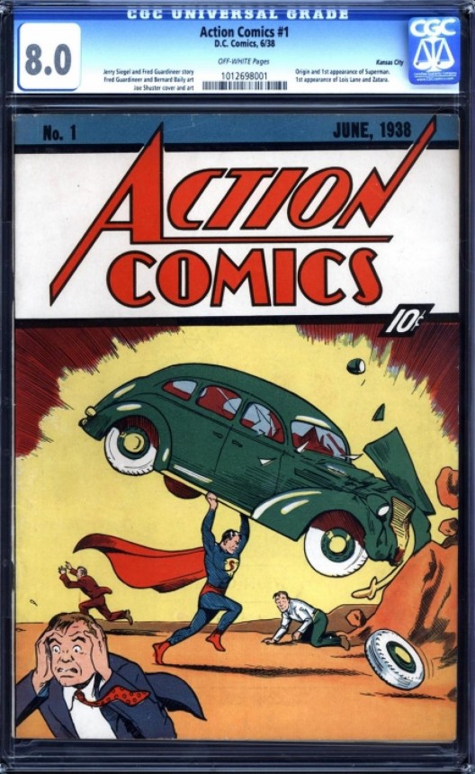 First Superman comic book issued in 1938 up for auction on Ebay for $1.75 million
