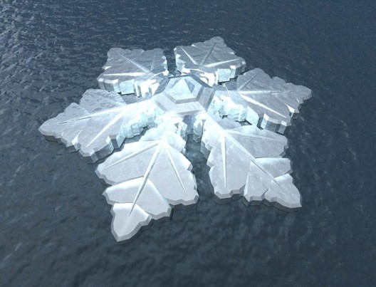 World's First Floating Snowflake Hotel