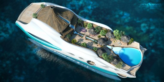 PARADISE FOR RICH - Luxury Yacht Disguised In An Island