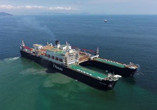 The largest ship in the world, dubbed "Peter Sheltem", sailed from South Korean shipyards "Daewoo"