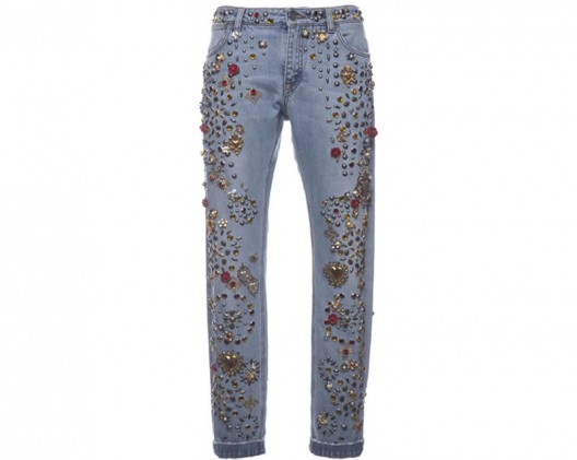$12,500 Dolce & Gabbana Pair of Jeans With Swarovski Crystals