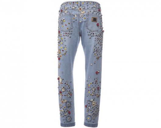 $12,500 Dolce & Gabbana Pair of Jeans With Swarovski Crystals
