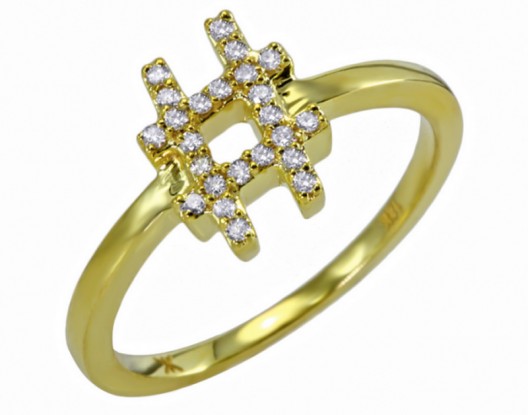 Bloomingdale Offers Diamond Hashtag Ring