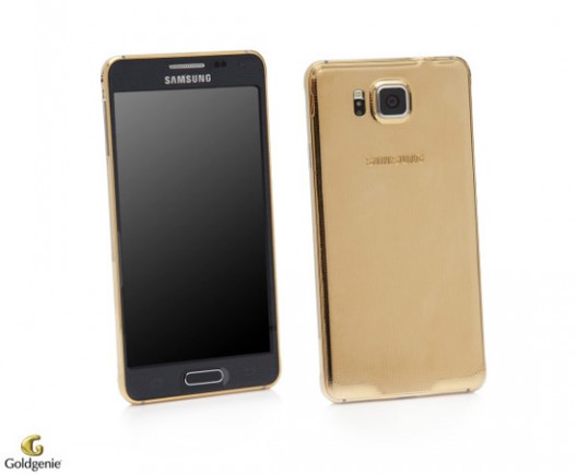 Samsung Galaxy Alpha Wrapped in 24-carat Gold
