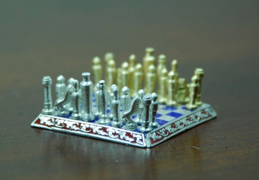 World's Smallest Chess Set Made Out of Precious Metals