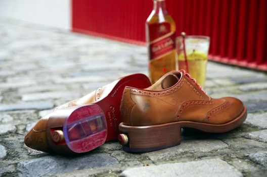 Shoes With Hidden Miniature Bottle of Johnnie Walker Red Label!