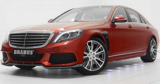 Earlier this month appeared Brabus 850 S63 AMG in "light copper" color, and now in front of us is S class in striking "candy red" edition