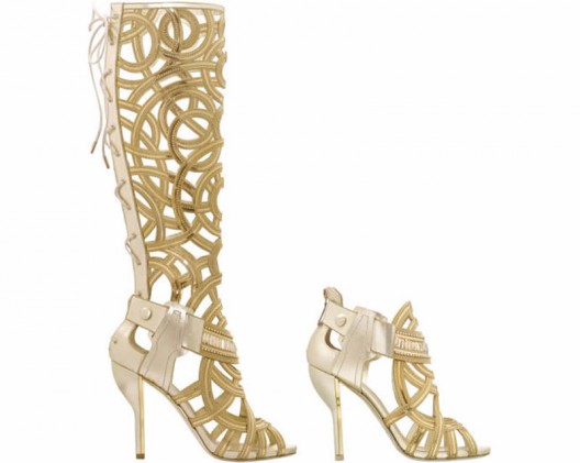 Nicholas Kirkwood's Gilded Footwear from Victoria's Secret Show