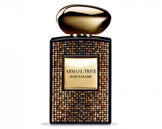 Swarovski Limited Edition of the Armani Prive Rose dArabie perfume launched this Christmas