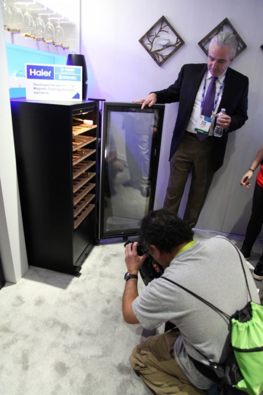 Haier debuted its World's First "No-Compressor Wine Cabinet" at 2015 CES