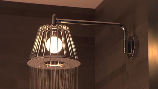 This illuminated showerhead adds an artistic touch to your bathroom