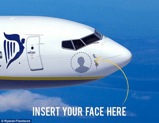 Your Face On a Plane? Ryanair Will Make This Possible!