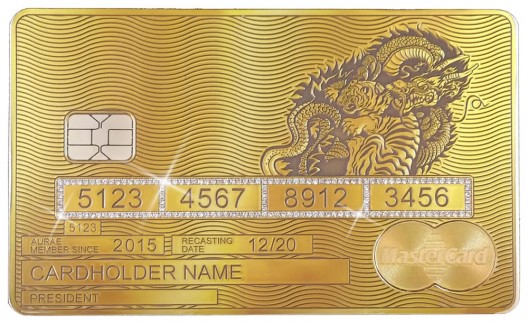 Aurae Launches Worlds First Bespoke Solid Gold MasterCard by Aurae