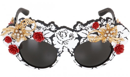 Dolce & Gabbana Mama’s Embellished Brocade Sunglasses