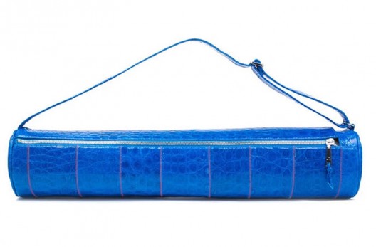Jill Haber Cobalt Crocodile Skin Yoga Mat Case