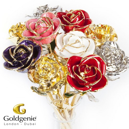 Real Roses Preserved in 24k Gold by Goldgenie