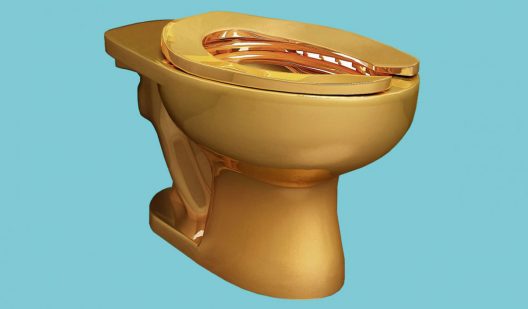 Fully Functional 18 Carat Solid Gold Toilet At NYC's Guggenheim Museum