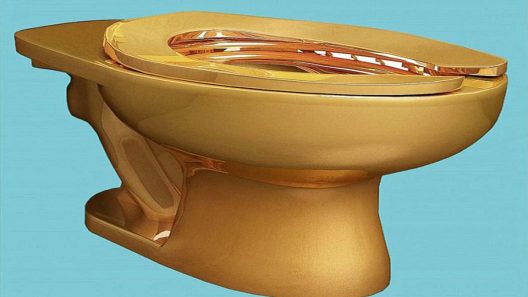 Fully Functional 18 Carat Solid Gold Toilet At NYC's Guggenheim Museum