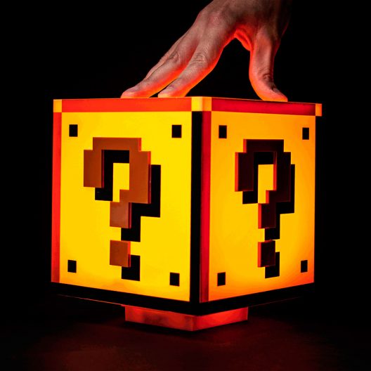 Super Mario Bros Inspired Question Block Lamp