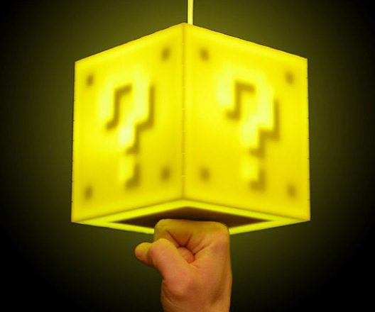 Super Mario Bros Inspired Question Block Lamp