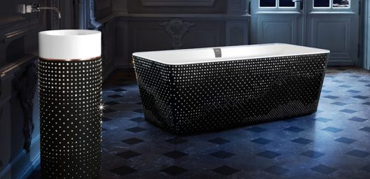 Bathtub And Washbasin Encrusted With Swarovski Crystals