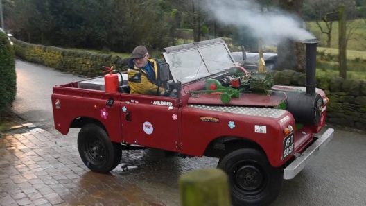 For £24,000 He Transformed His Land Rover Defender Into Steam Engine