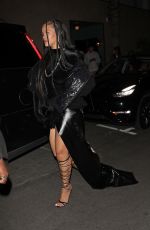 Rihanna arrives at Mercer + Prince party at Fleur Room lounge