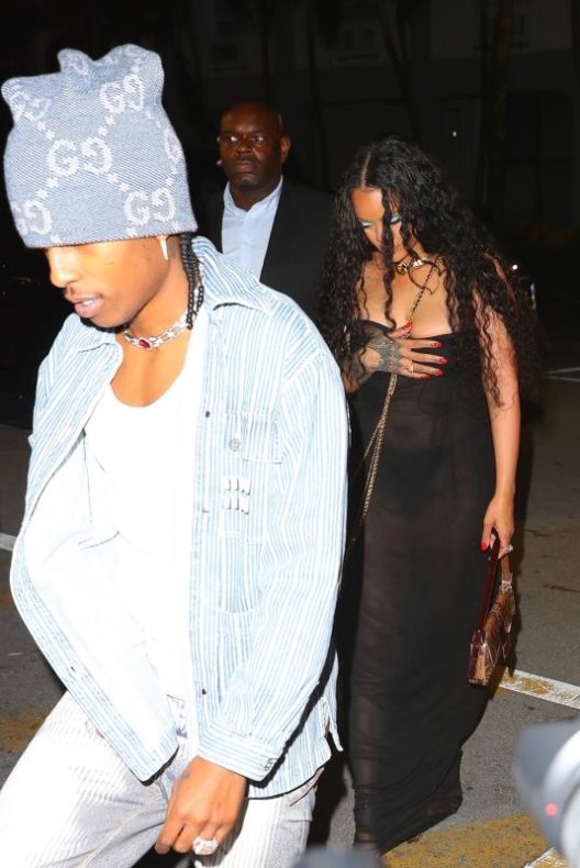 Rihanna & ASAP Rocky out for date night at South beach’s Carbone 3.12.22