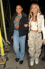 Samira Mighty and Natalia Zoppa head home from dinner at 18-50 Oxford Street in London 12.1.23